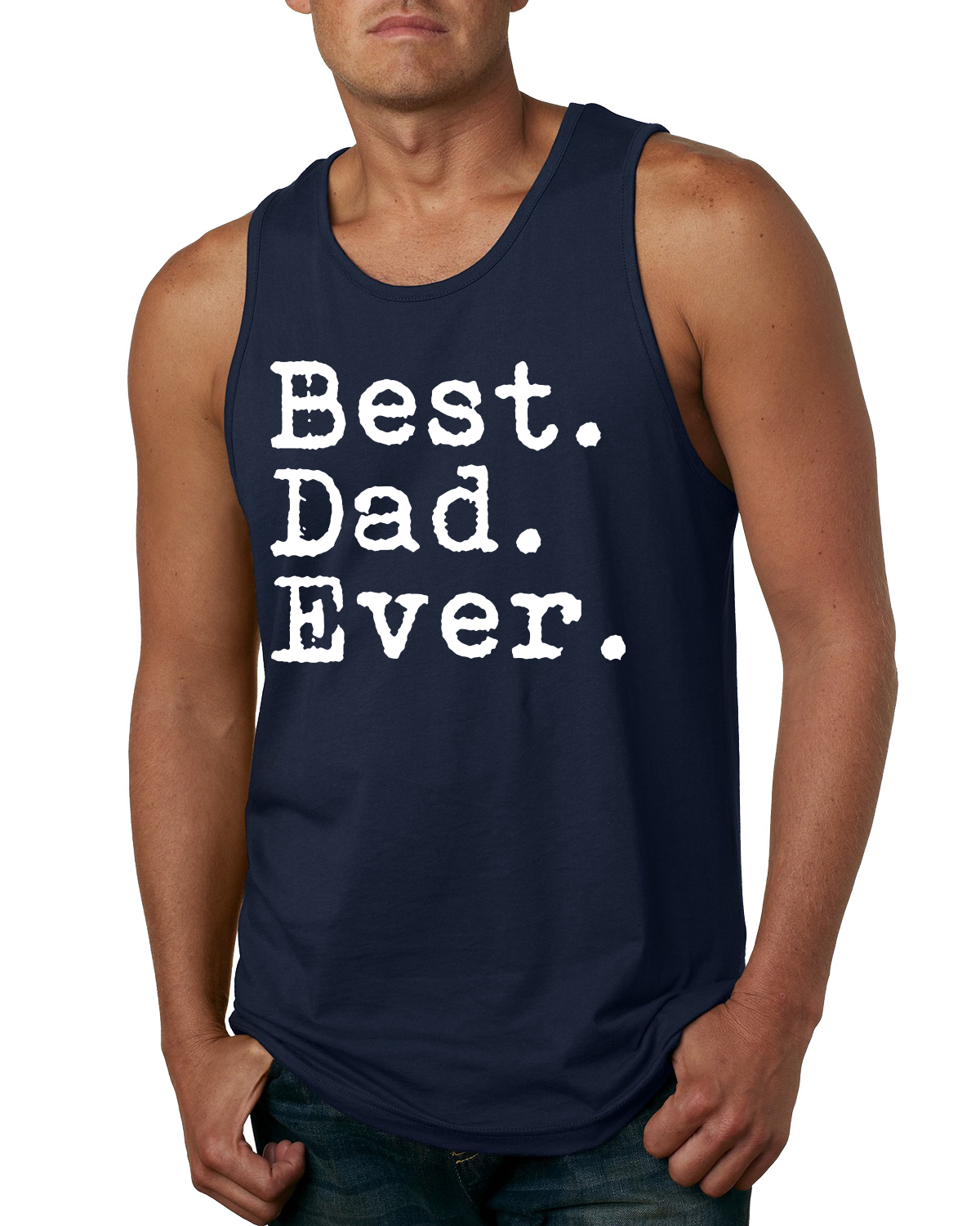 Best Dad Ever Gift for Dad Fathers Day Mens Graphic Tank Top - Picture 5 of 7