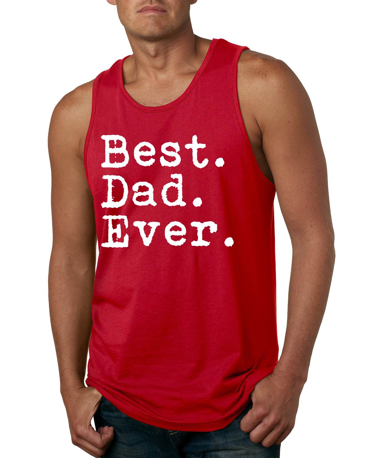 Best Dad Ever Gift for Dad Fathers Day Mens Graphic Tank Top - Picture 6 of 7