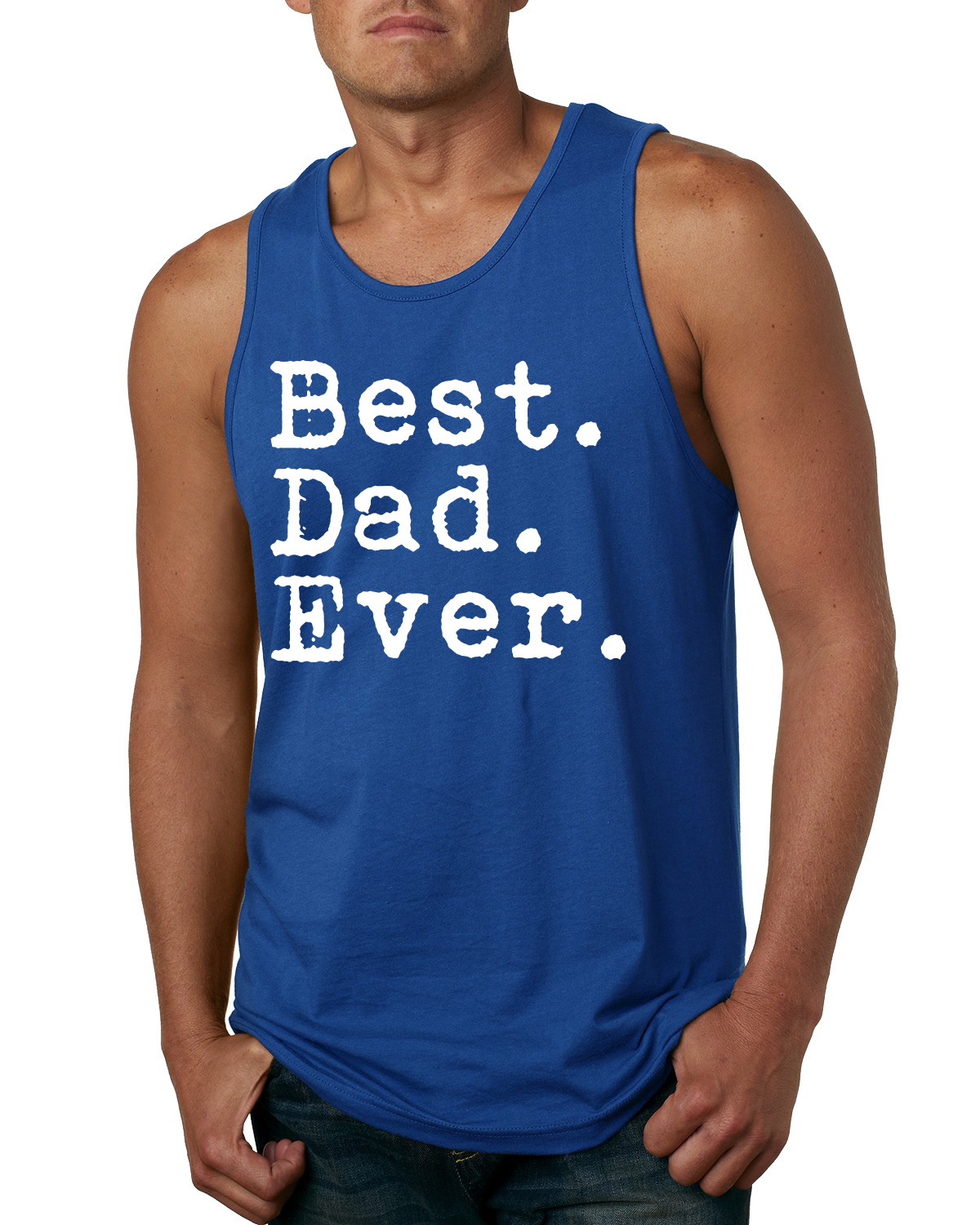 Best Dad Ever Gift for Dad Fathers Day Mens Graphic Tank Top - Picture 7 of 7