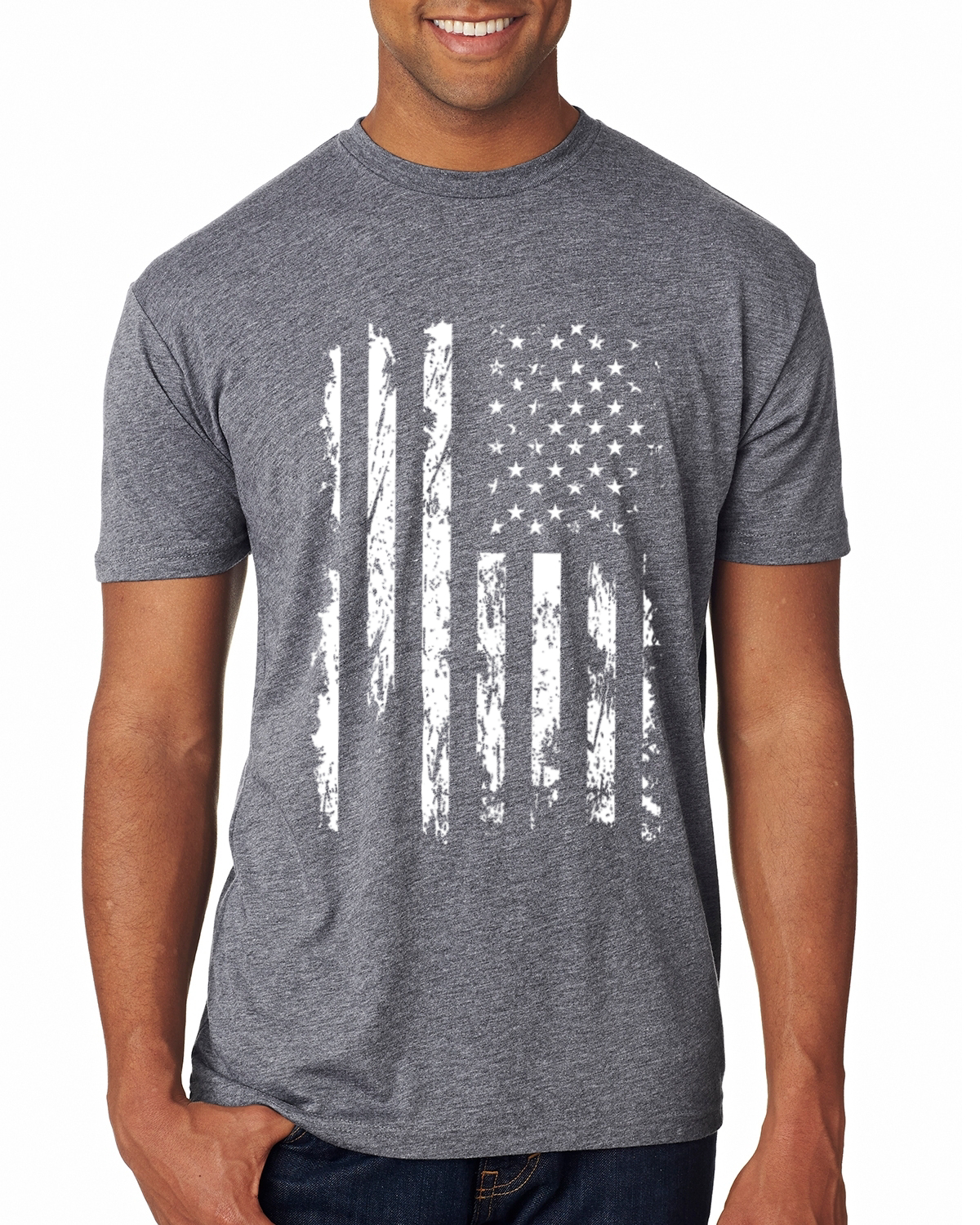 United States Flag Distressed USA Men American Pride Soft Premium Tshirt - Picture 9 of 9