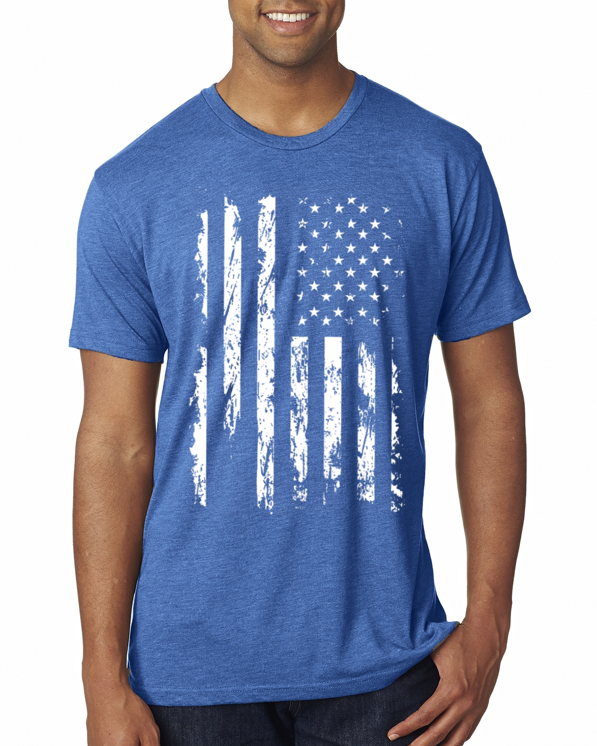 United States Flag Distressed USA Men American Pride Soft Premium Tshirt - Picture 7 of 9