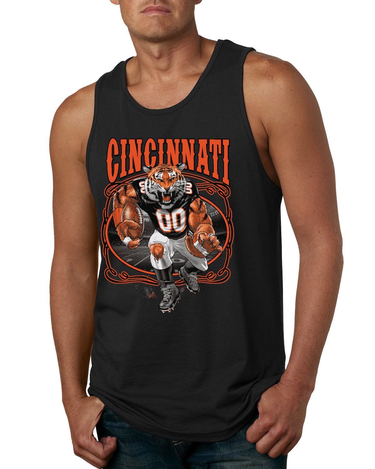 Camiseta sin mangas Cincinnati Fan CIN Bengals Fantasía Fútbol Deportes para hombre - Imagen 3 de 5