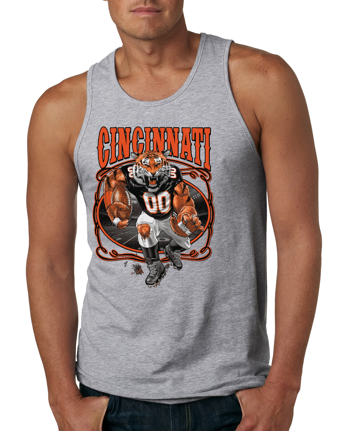 Camiseta sin mangas Cincinnati Fan CIN Bengals Fantasía Fútbol Deportes para hombre - Imagen 4 de 5