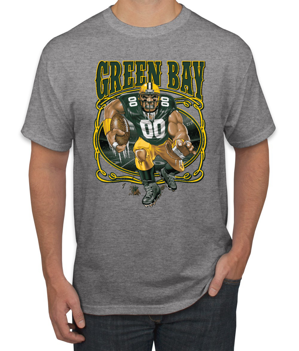 Green Bay GB Fantasía Fútbol Fanático Camiseta Mujeres Hombres Camiseta Deportiva - Imagen 4 de 4