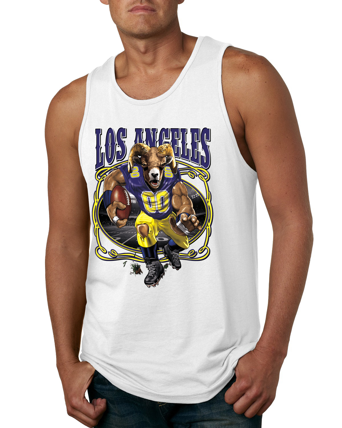 Los Angeles Fan LA Rams Fantasy Football Sports Men Tank Top