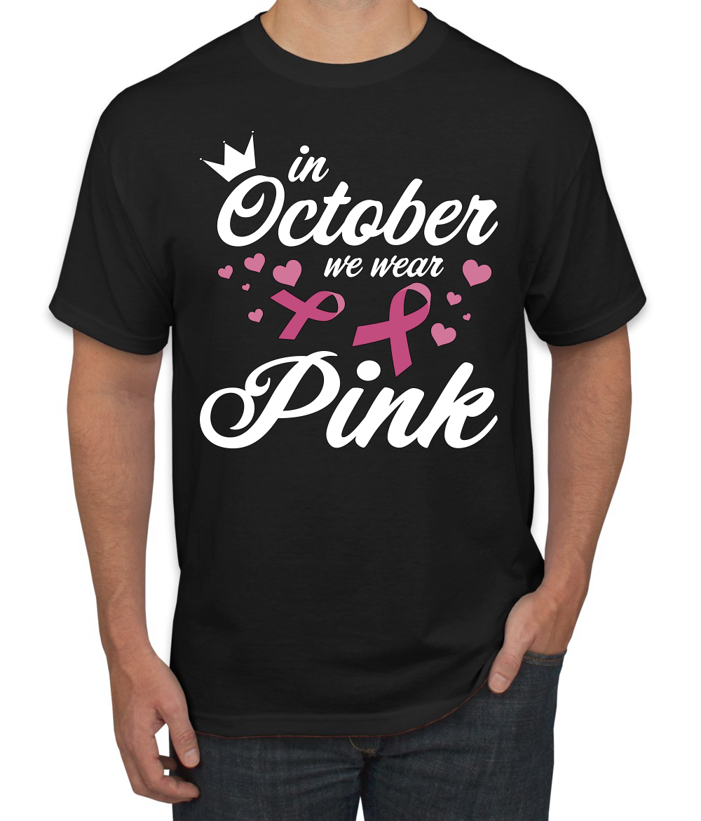 Camiseta para hombre In October We Wear corona rosa - Imagen 3 de 10