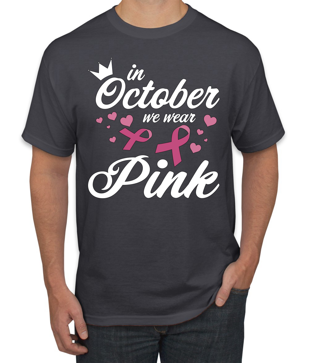 Camiseta para hombre In October We Wear corona rosa - Imagen 4 de 10