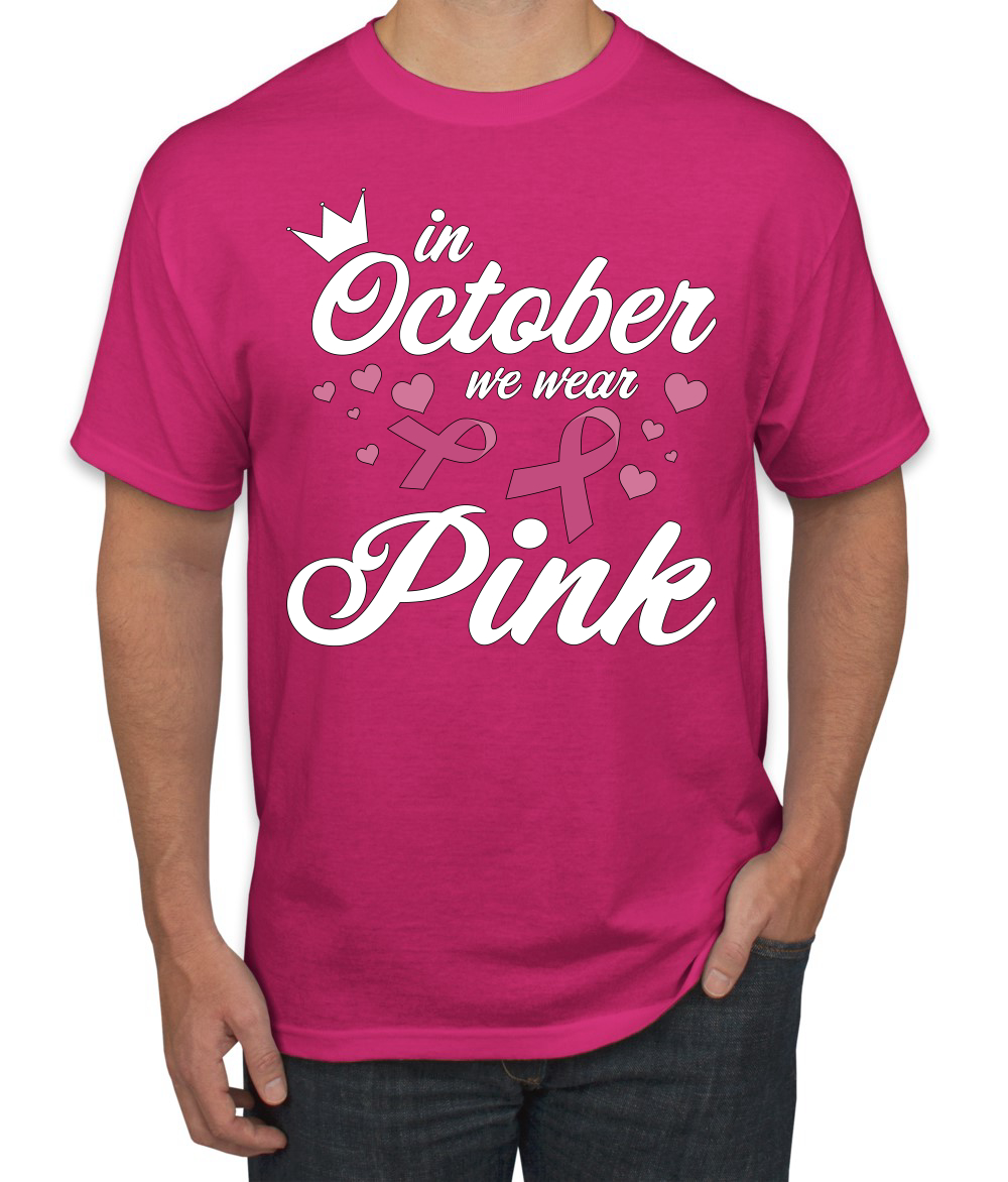 Camiseta para hombre In October We Wear corona rosa - Imagen 5 de 10
