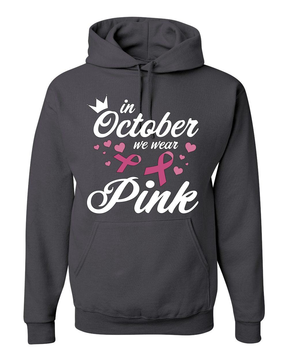 In October We Wear rosa Krone Unisex Hoodie Sweatshirt - Bild 4 von 10