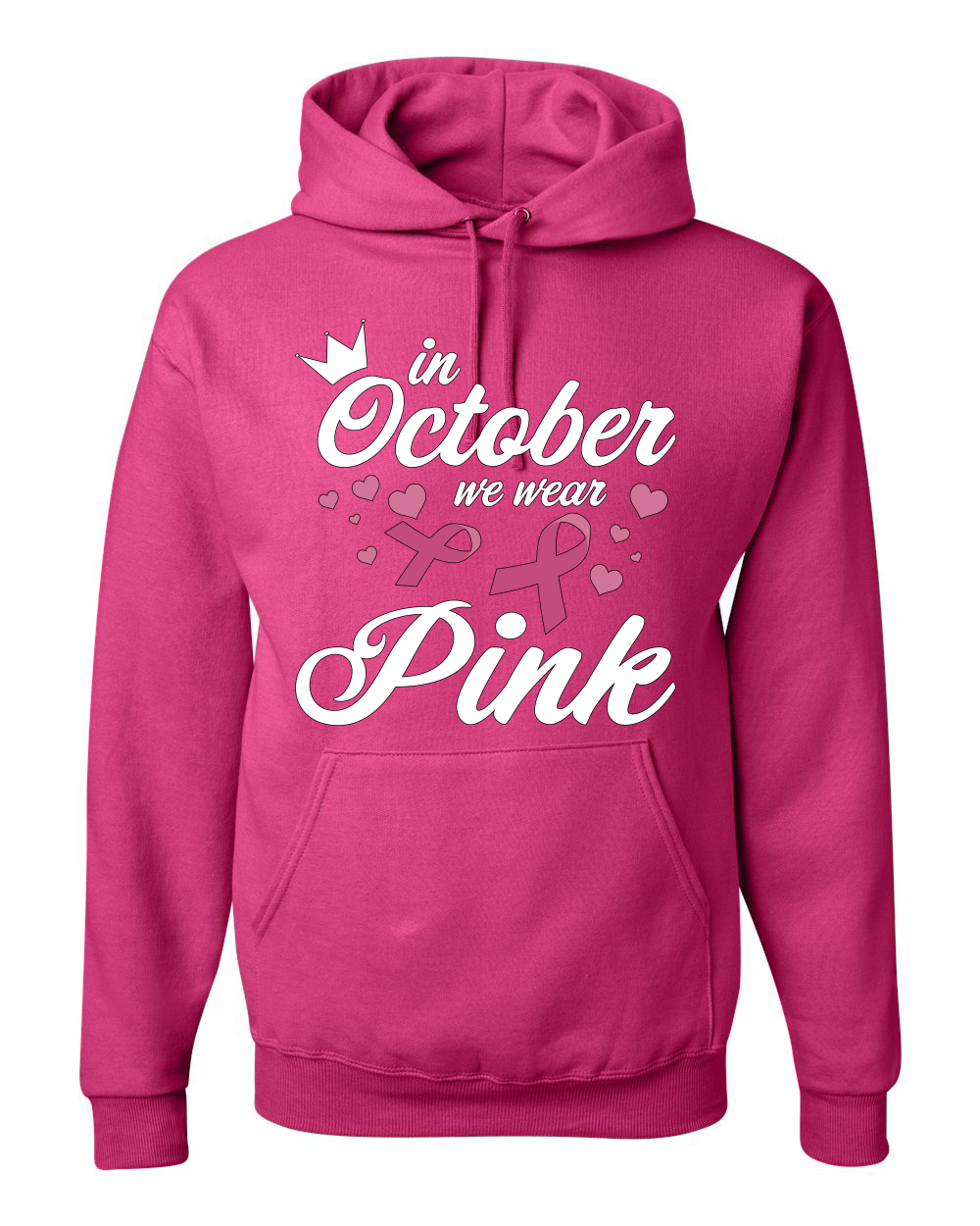 In October We Wear rosa Krone Unisex Hoodie Sweatshirt - Bild 5 von 10
