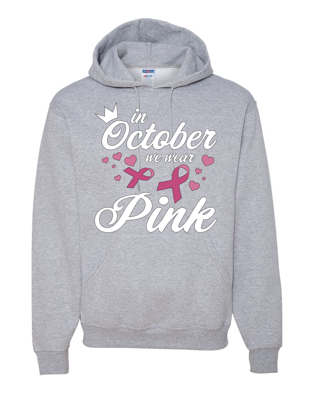 In October We Wear rosa Krone Unisex Hoodie Sweatshirt - Bild 7 von 10