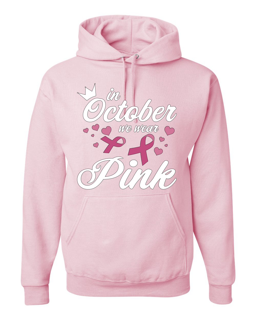 In October We Wear rosa Krone Unisex Hoodie Sweatshirt - Bild 8 von 10