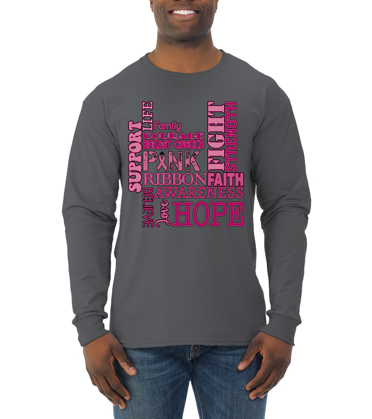 Camisa de manga larga Words of Encourament para hombre angustiado - Imagen 4 de 8