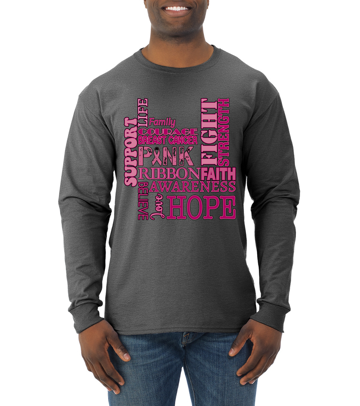 Camisa de manga larga Words of Encourament para hombre angustiado - Imagen 5 de 8