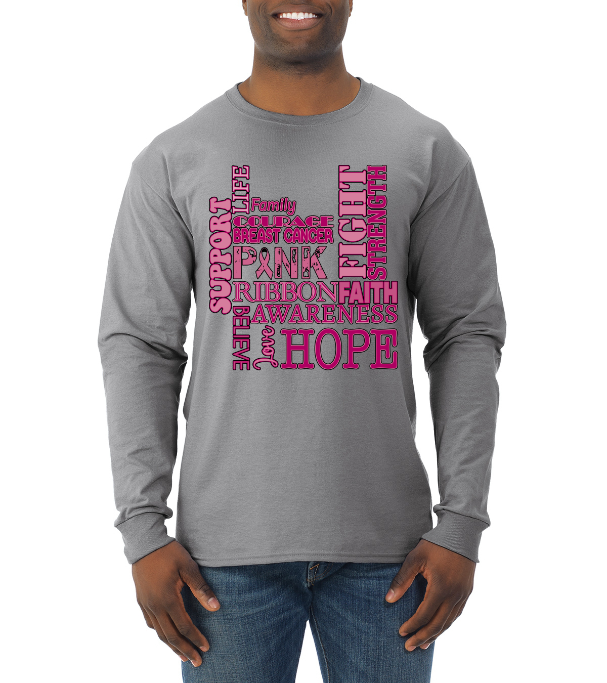 Camisa de manga larga Words of Encourament para hombre angustiado - Imagen 6 de 8