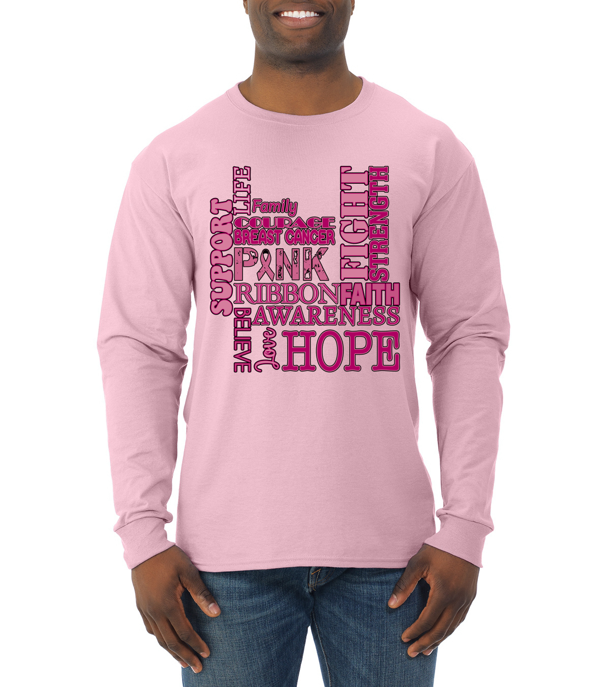 Camisa de manga larga Words of Encourament para hombre angustiado - Imagen 7 de 8
