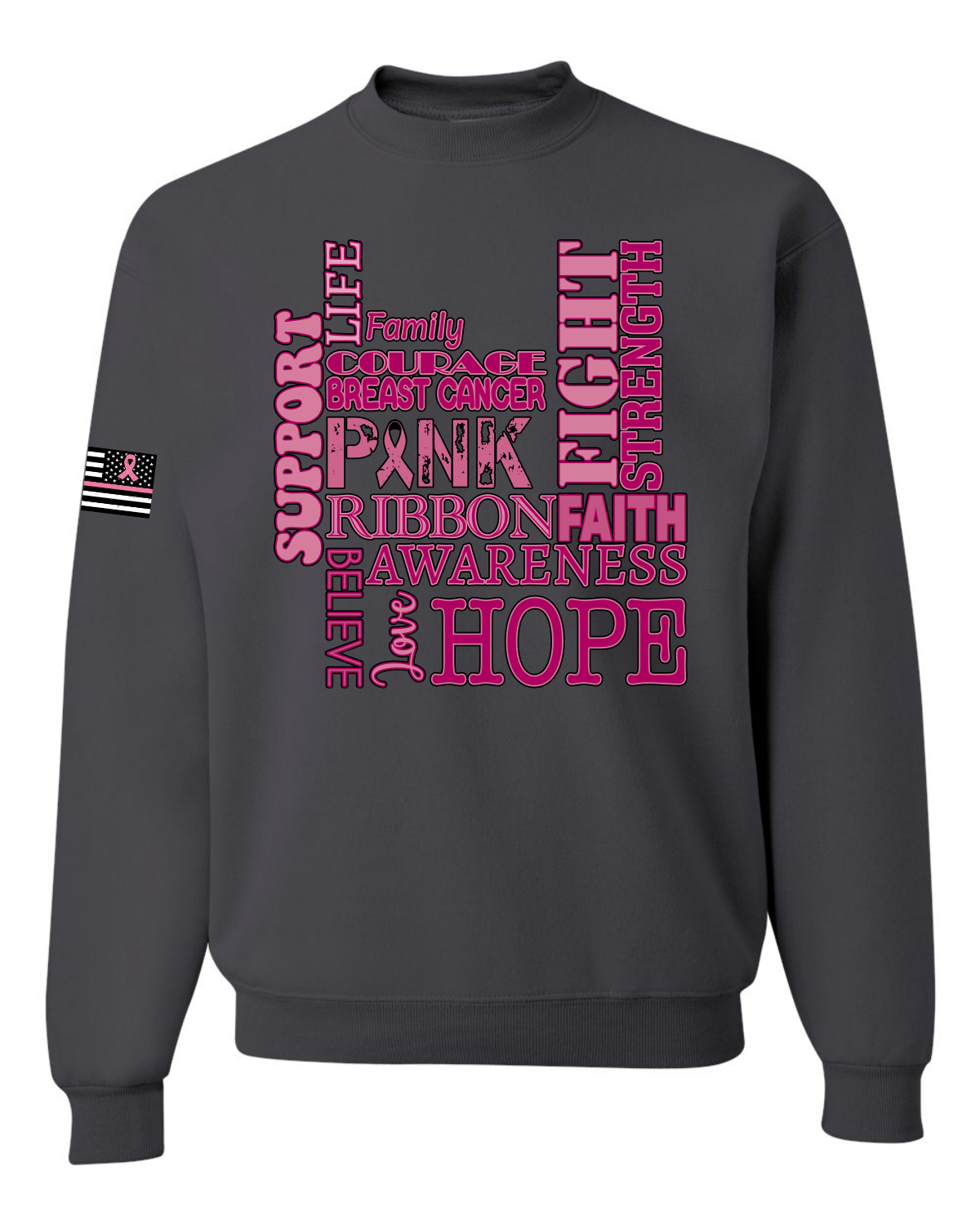 Sudadera unisex para concientización sobre el cáncer de mama con palabras de aliento angustiados - Imagen 4 de 8
