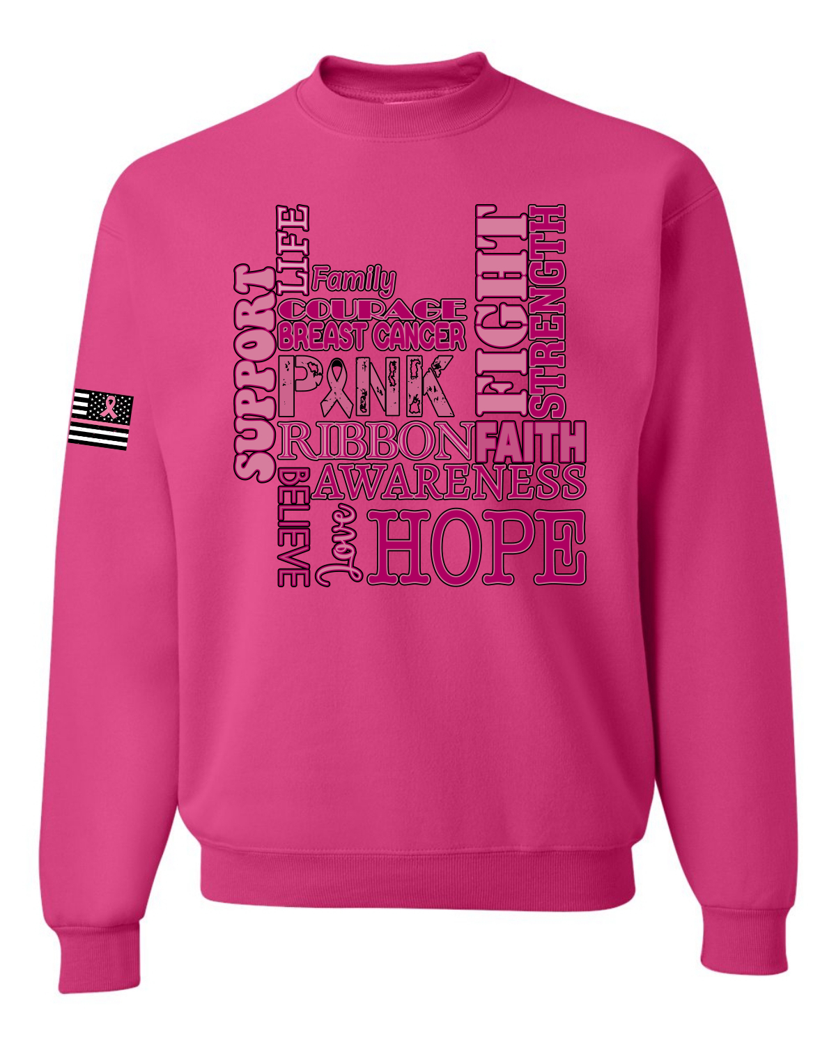 Sudadera unisex para concientización sobre el cáncer de mama con palabras de aliento angustiados - Imagen 5 de 8