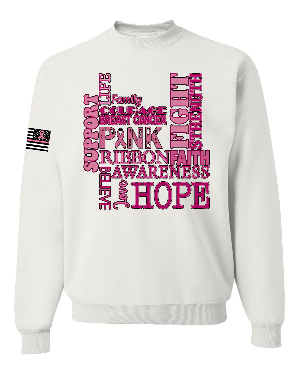 Sudadera unisex para concientización sobre el cáncer de mama con palabras de aliento angustiados - Imagen 8 de 8