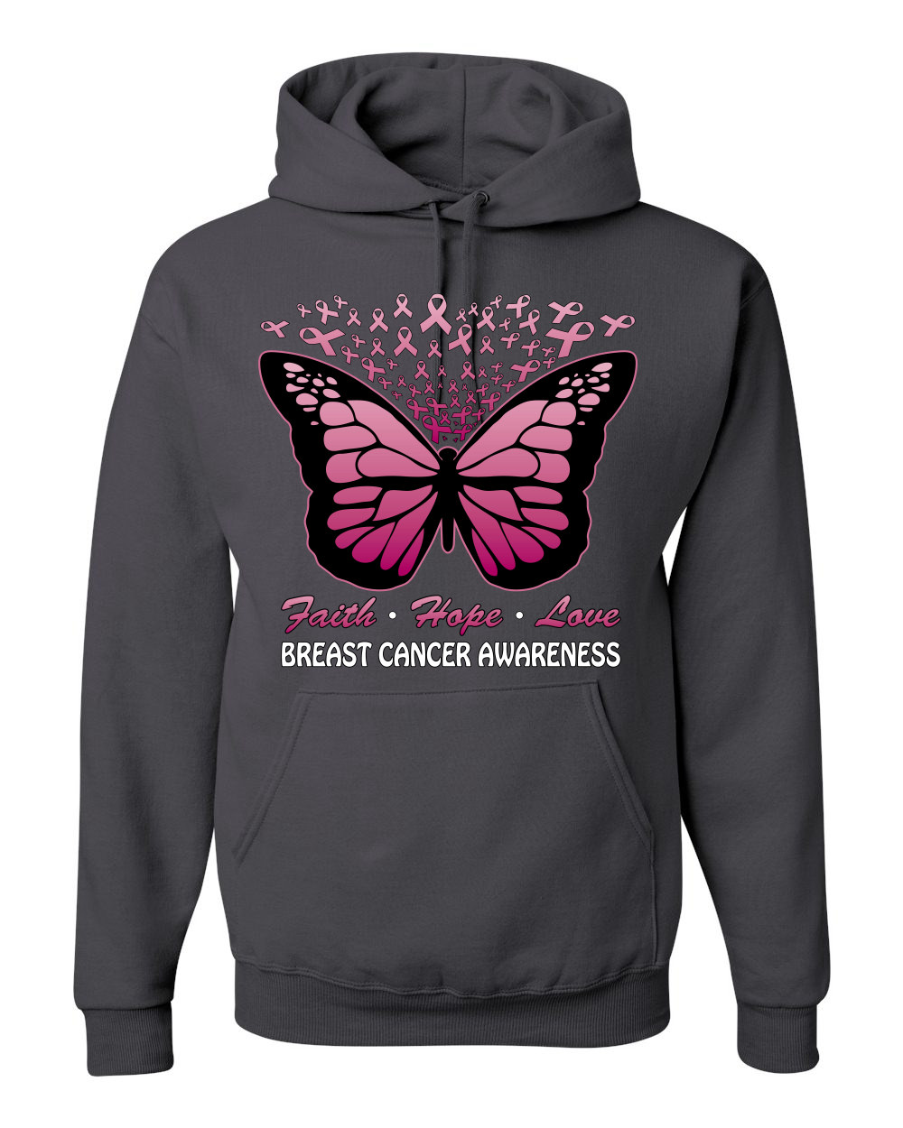 Faith Hope Love Schmetterlingsbänder Unisex Hoodie Sweatshirt - Bild 4 von 10