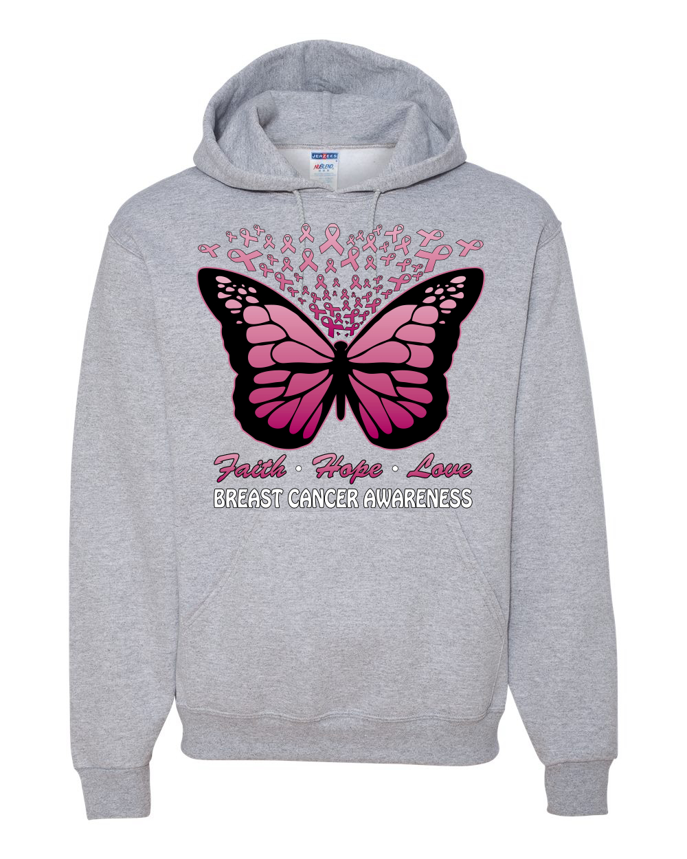 Faith Hope Love Schmetterlingsbänder Unisex Hoodie Sweatshirt - Bild 7 von 10
