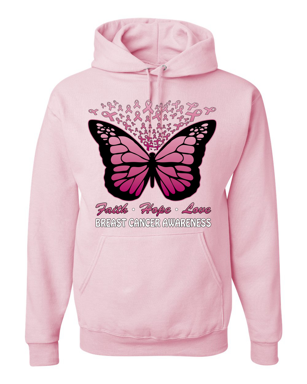Faith Hope Love Schmetterlingsbänder Unisex Hoodie Sweatshirt - Bild 8 von 10