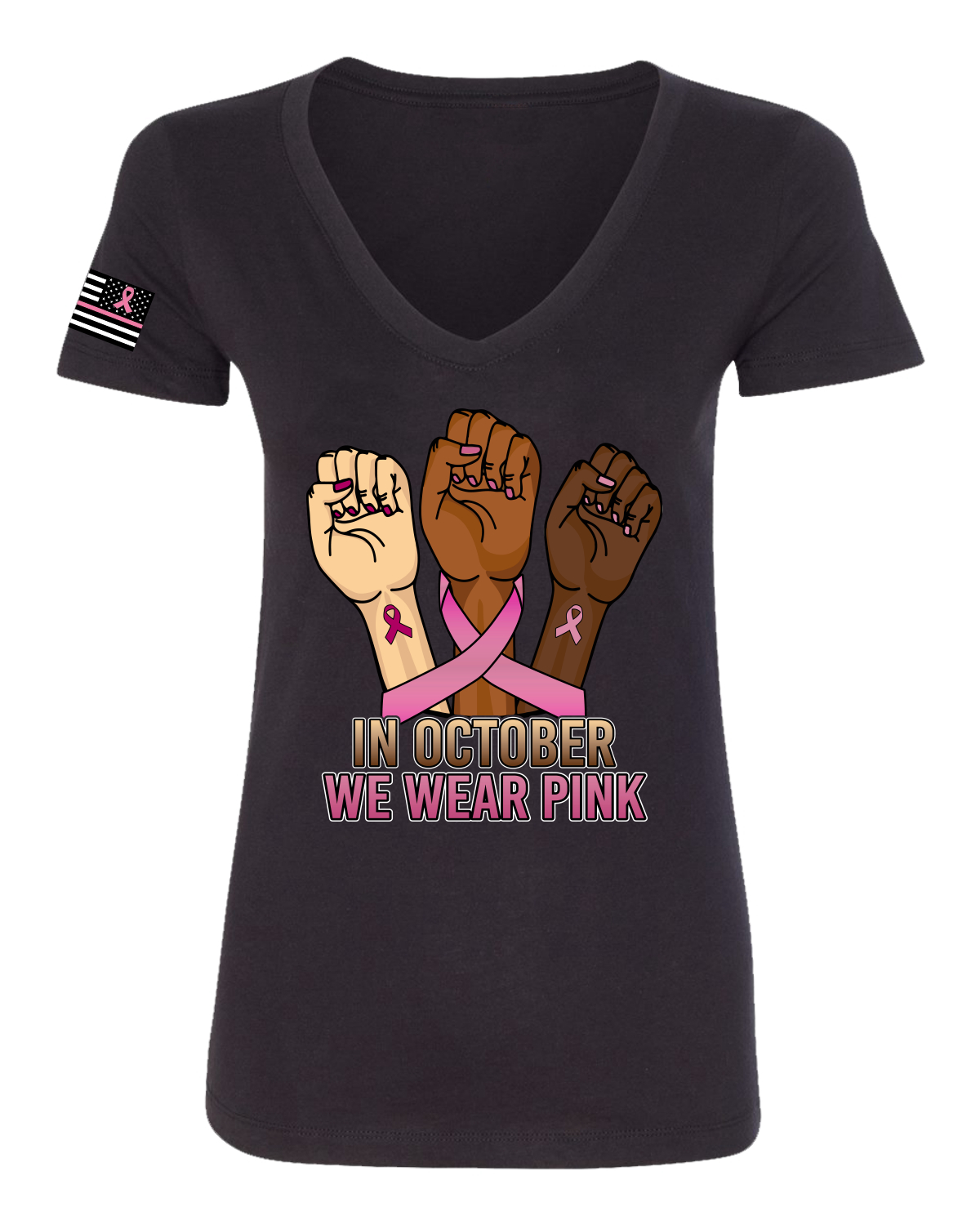 En Octubre Usamos Camiseta Rosa Puños de Protesta Mujeres Calce Junior Esquina En Muy Vina - Imagen 3 de 6