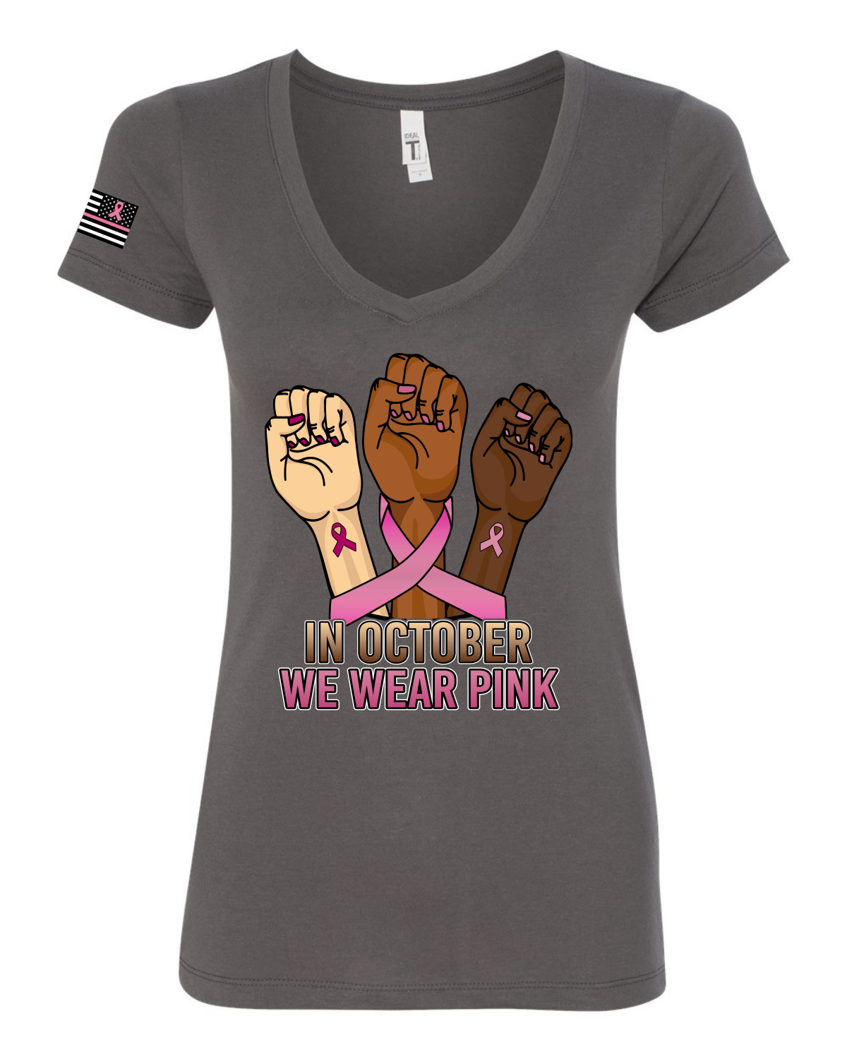 En Octubre Usamos Camiseta Rosa Puños de Protesta Mujeres Calce Junior Esquina En Muy Vina - Imagen 6 de 6