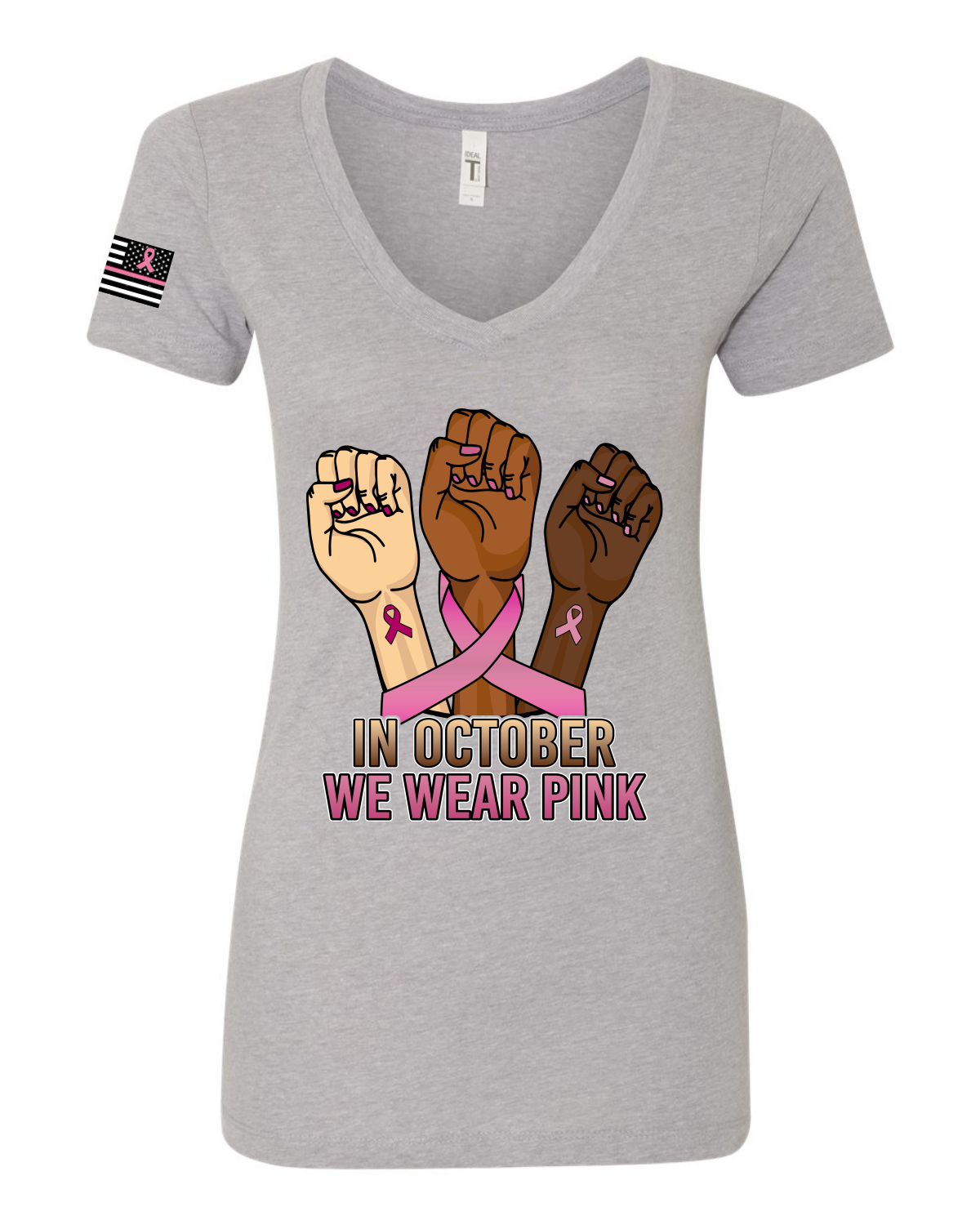 En Octubre Usamos Camiseta Rosa Puños de Protesta Mujeres Calce Junior Esquina En Muy Vina - Imagen 4 de 6