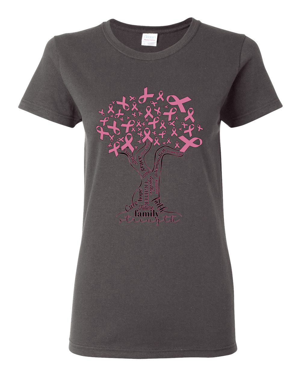 Camiseta gráfica para mujer Pink Tree Words of Encourament - Imagen 4 de 8