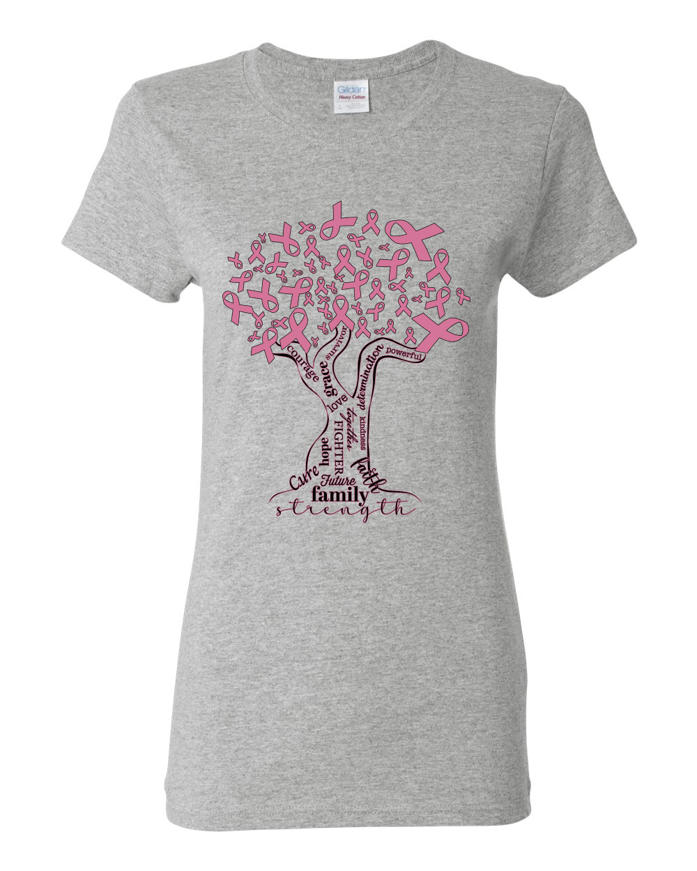 Camiseta gráfica para mujer Pink Tree Words of Encourament - Imagen 6 de 8