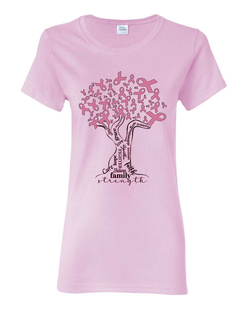 Camiseta gráfica para mujer Pink Tree Words of Encourament - Imagen 7 de 8