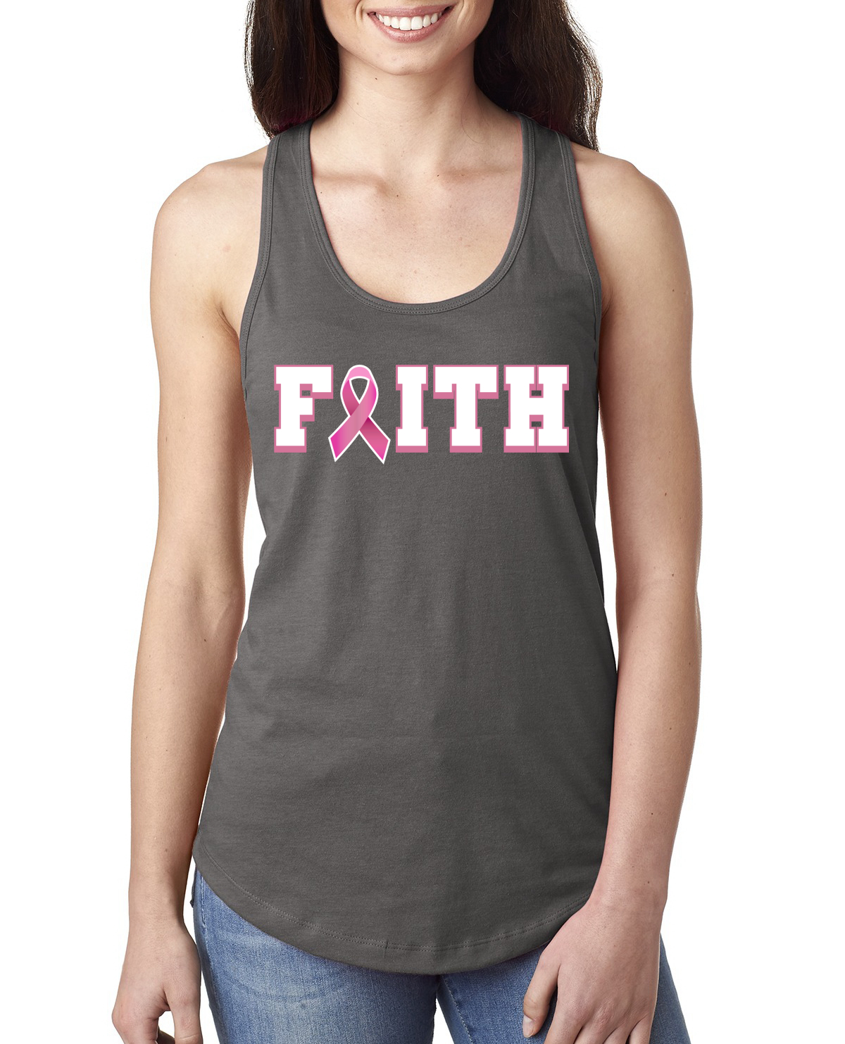 Top sin mangas Racerback de bolsillo para sobrevivientes de cáncer de mama información nutricional para damas - Imagen 6 de 8