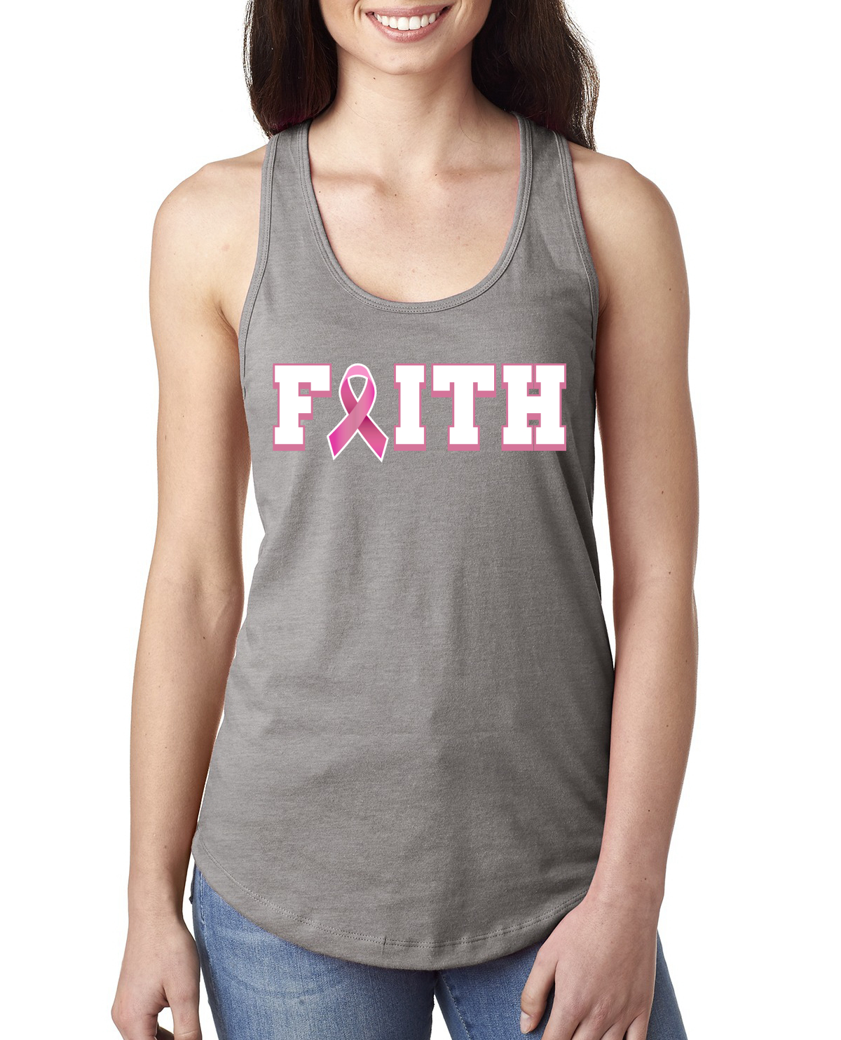 Top sin mangas Racerback de bolsillo para sobrevivientes de cáncer de mama información nutricional para damas - Imagen 4 de 8