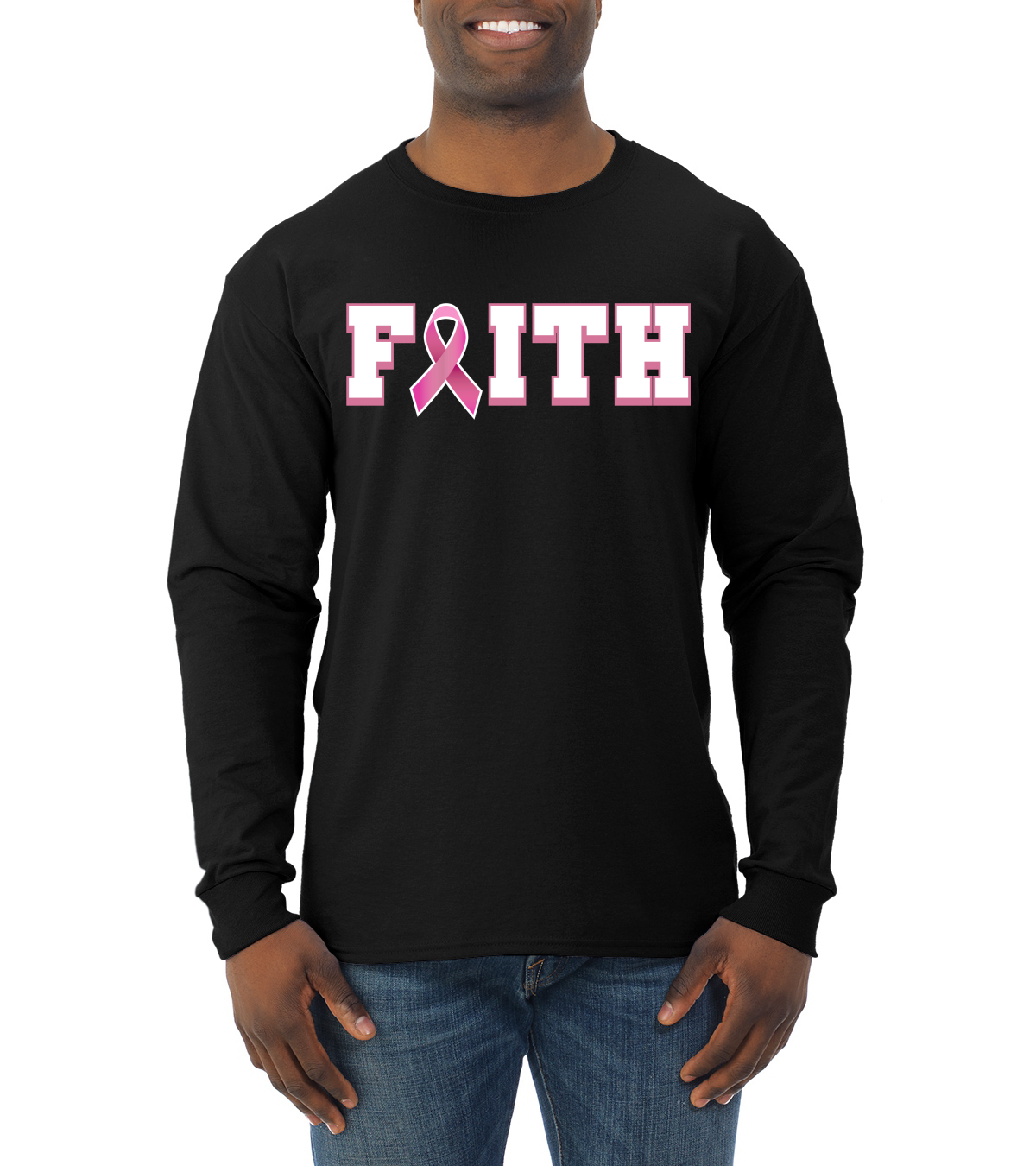 Breast Cancer Survivor Nutrition Facts Pocket Men Long Sleeve Shirt