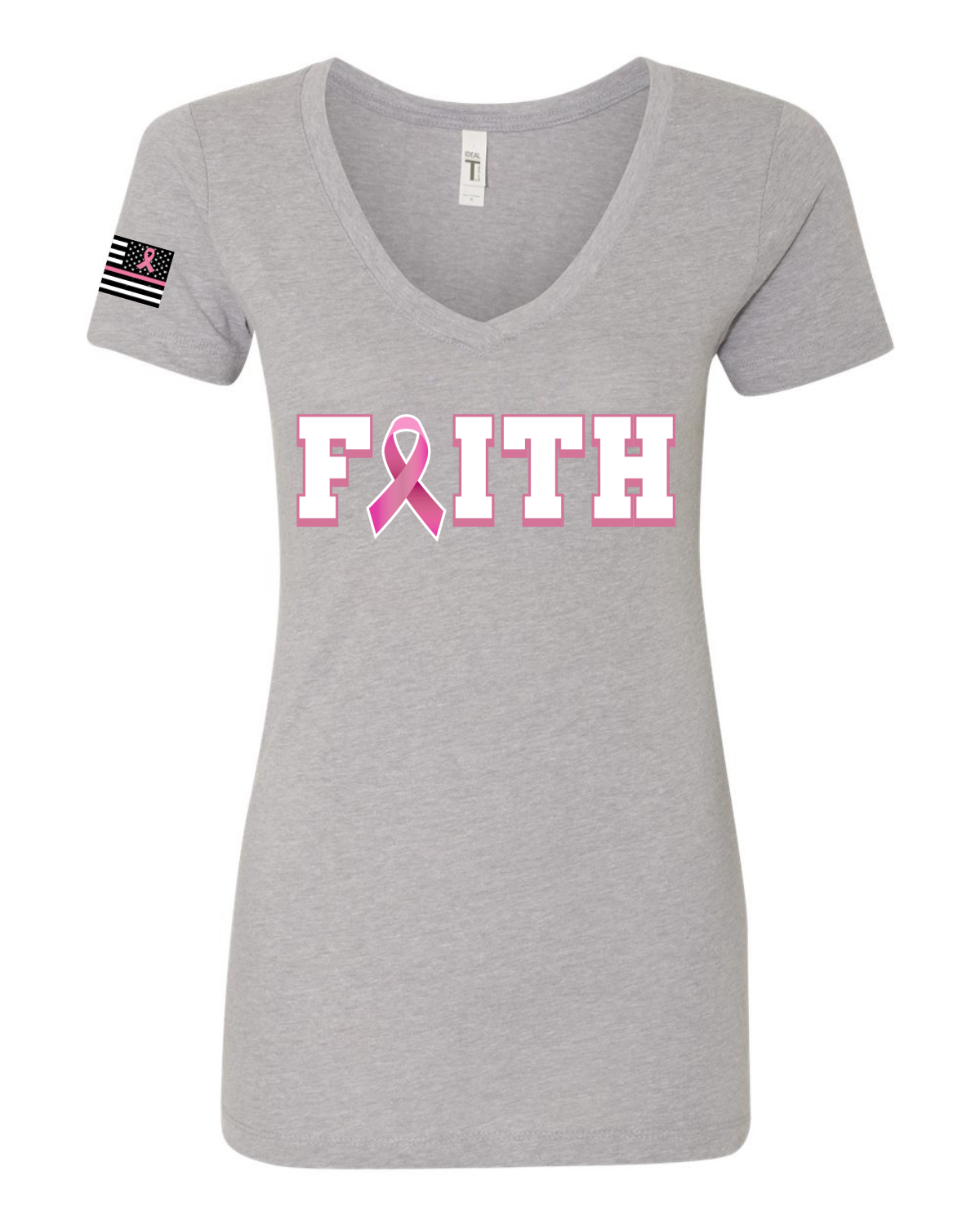 Camiseta de bolsillo para mujeres de bolsillo calce junior para sobrevivientes de cáncer de mama - Imagen 4 de 6