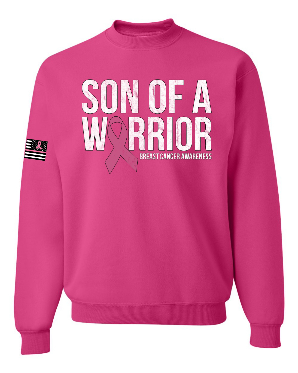 Sudadera Gráfica Son of A Warrior Cinta de Cáncer de Mama Unisex Cuello Redondo - Imagen 5 de 8
