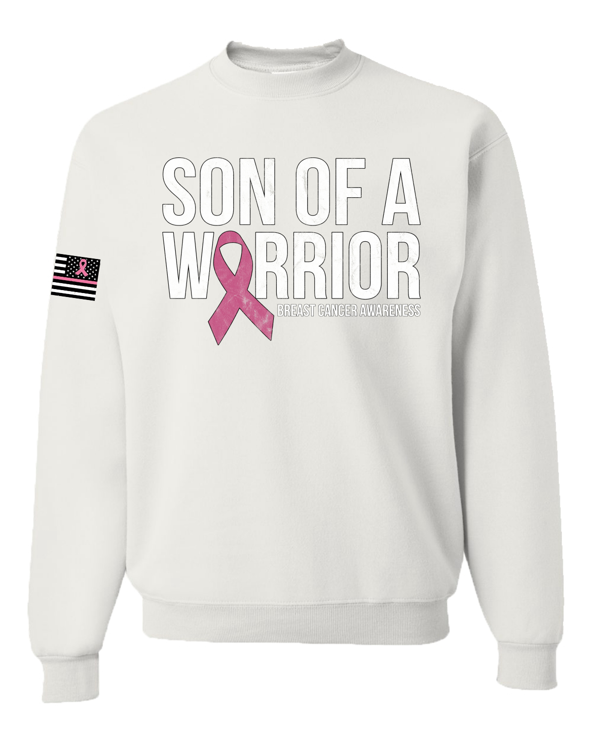 Sudadera Gráfica Son of A Warrior Cinta de Cáncer de Mama Unisex Cuello Redondo - Imagen 8 de 8