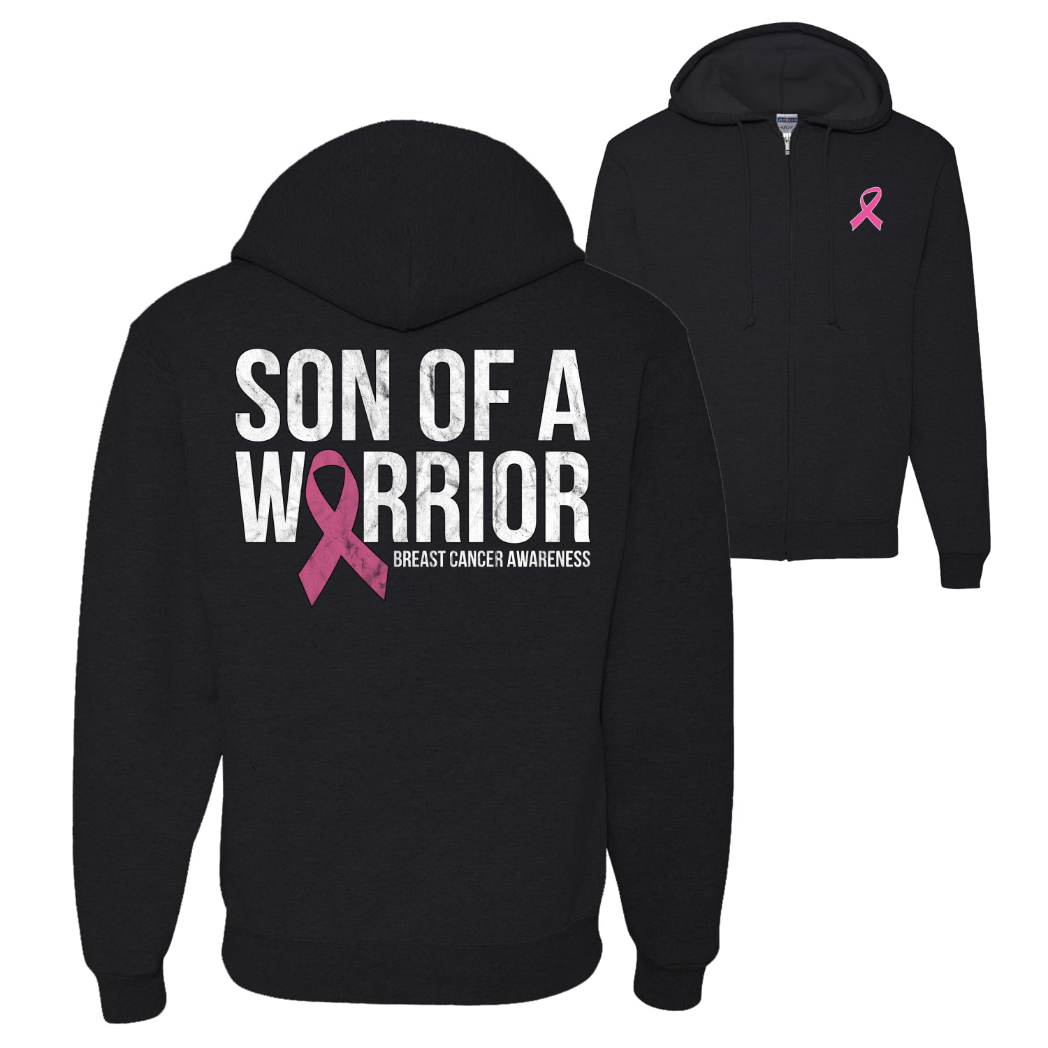Sudadera con capucha Son of a Warrior con cinta gráfica con cremallera - Imagen 2 de 3