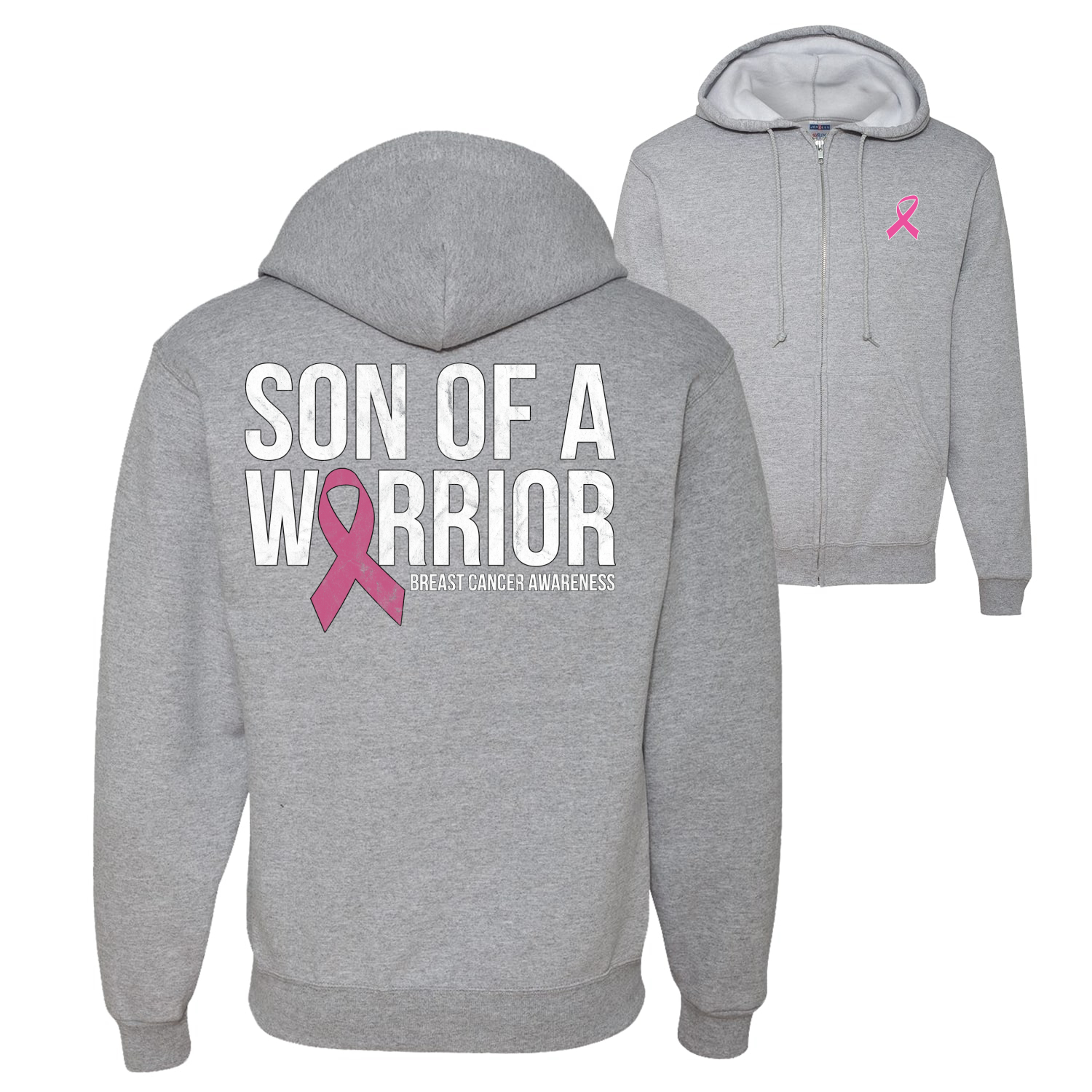 Sudadera con capucha Son of a Warrior con cinta gráfica con cremallera - Imagen 3 de 3