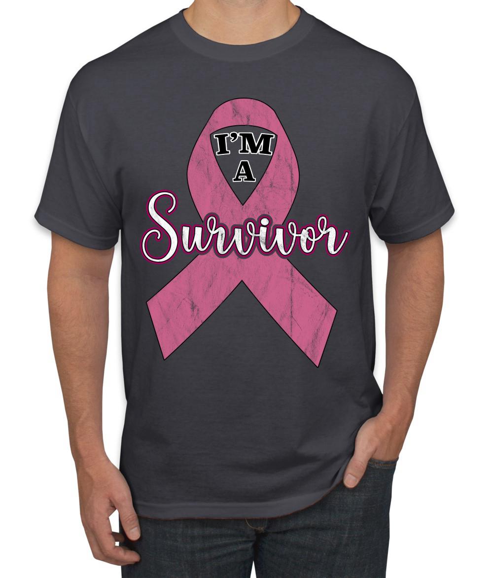 Camiseta rosa I'm A sobreviviente de cáncer de mama para hombre - Imagen 4 de 10