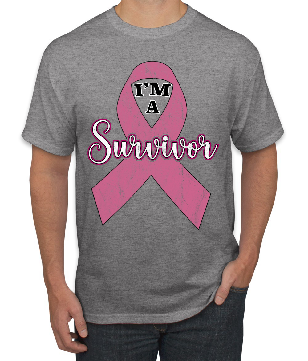Camiseta rosa I'm A sobreviviente de cáncer de mama para hombre - Imagen 7 de 10