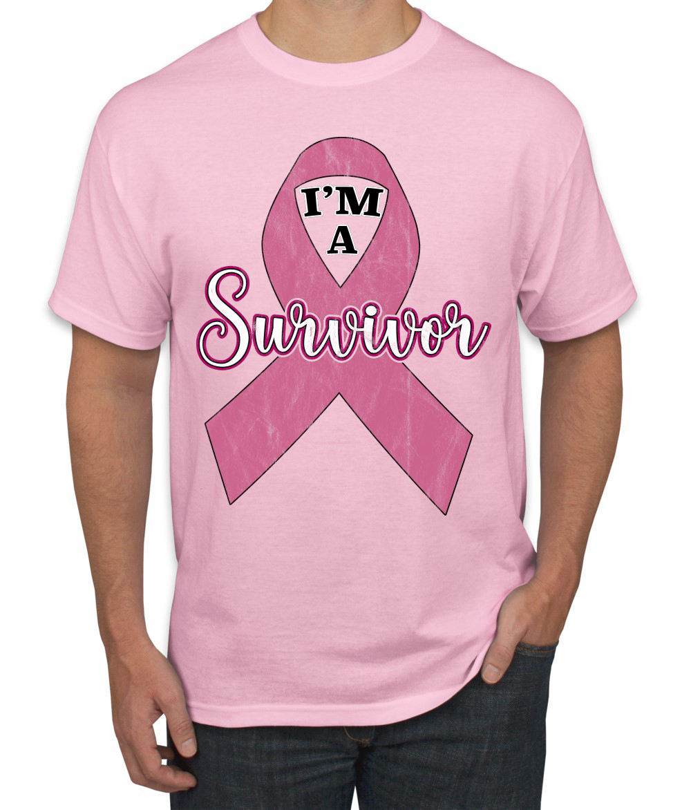 Camiseta rosa I'm A sobreviviente de cáncer de mama para hombre - Imagen 8 de 10