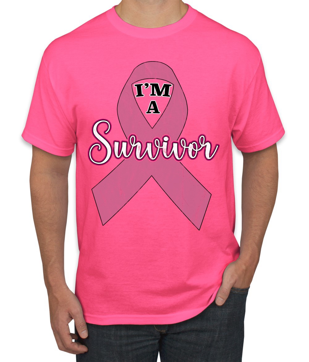 Camiseta rosa I'm A sobreviviente de cáncer de mama para hombre - Imagen 9 de 10