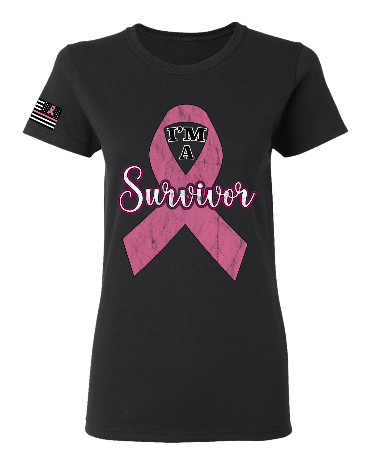 Camiseta gráfica Pink Im A sobreviviente de cáncer de mama para mujeres - Imagen 3 de 7