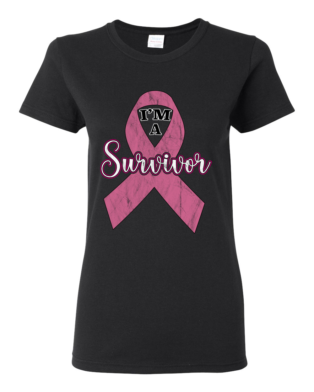 Camiseta gráfica rosa I'm A sobreviviente de cáncer de mama para mujer - Imagen 3 de 8