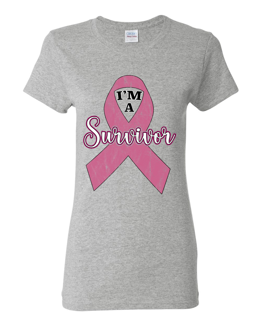 Camiseta gráfica rosa I'm A sobreviviente de cáncer de mama para mujer - Imagen 6 de 8