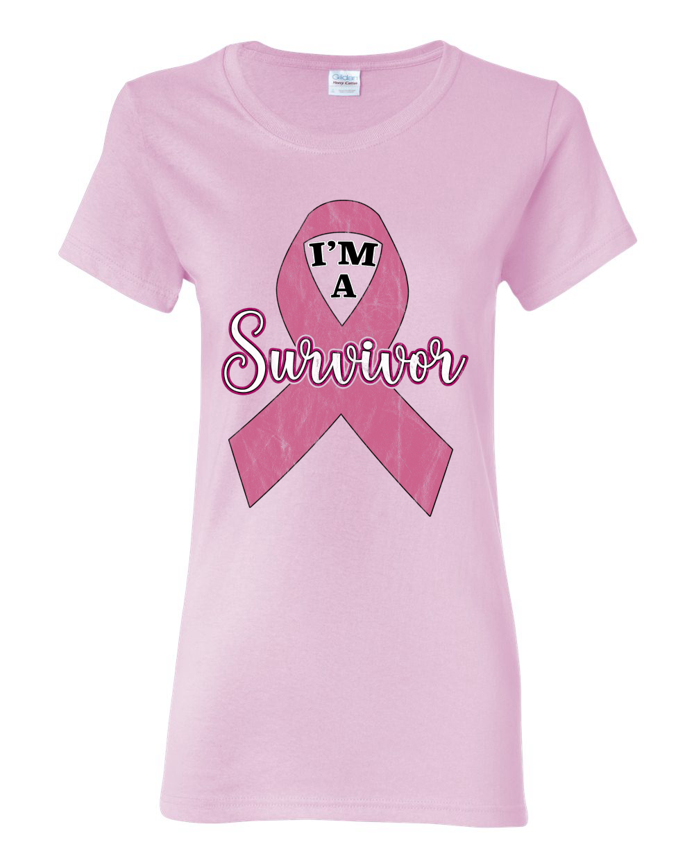 Camiseta gráfica rosa I'm A sobreviviente de cáncer de mama para mujer - Imagen 7 de 8
