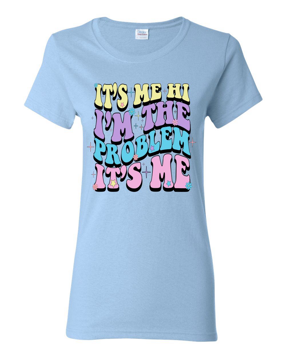 Camiseta gráfica para mujer Its Me Hi Im The Problem Its Me Groovy Letters - Imagen 11 de 11