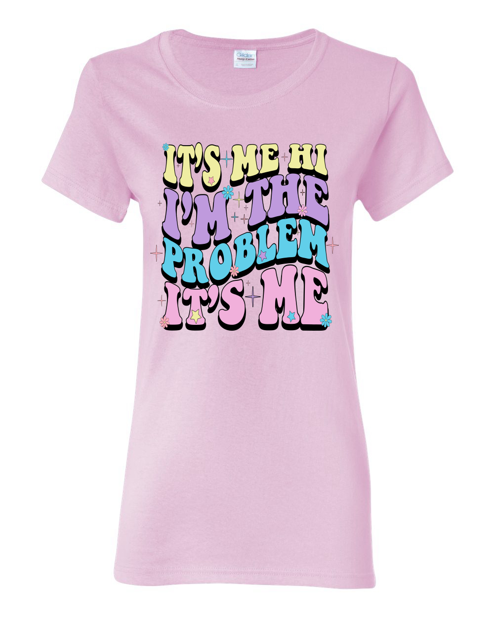 Camiseta gráfica para mujer Its Me Hi Im The Problem Its Me Groovy Letters - Imagen 6 de 11
